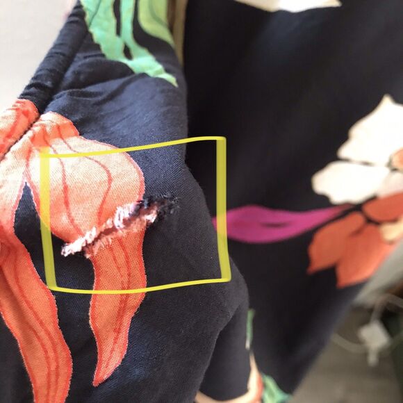 Billabong Black Colorful Floral Short Sleeve V Neck Mini Wrap Dress - XS - Picture 6 of 9